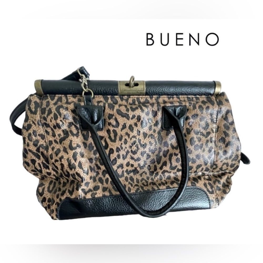 Bueno Women’s Animal Print Leopard Handbag /Satchel Purse